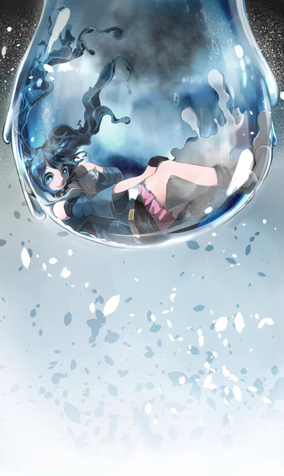 水飴さんの考えたオリミクの水飴ミクを描かせていただきました!!  #水飴ミク