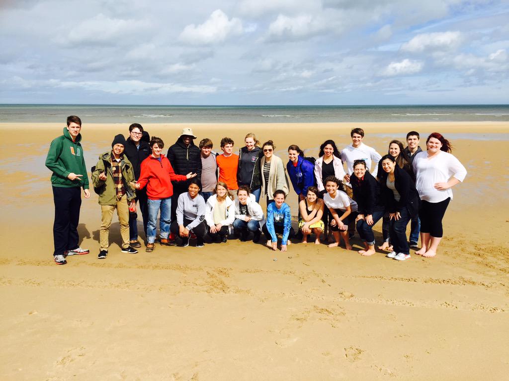 JHS_Dragons's tweet image. Day 2 - Omaha Beach #springbreak15  #DragonsInEurope