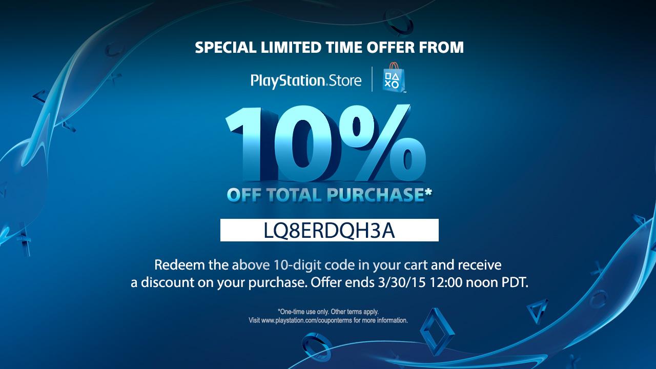 Vil have Destruktiv erindringsmønter PlayStation on Twitter: "Reminder! Get 10% off on PlayStation Store, this  weekend only: http://t.co/XtXyvPf8zJ http://t.co/svwS22bqr8" / X