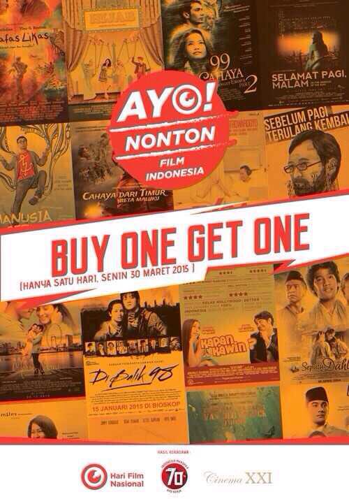 RT <a href="/AyoFilmID/">Ayo! Film Indonesia</a>: Jadwal #1HariFilmIndo <a href="/cinema21/">Cinema XXI</a> bisa dilihat di ayofilm.org/jadwal-pertunj…