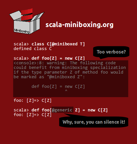 VladUreche's tweet photo. Nice work by Milos Stojanovic on sliencing verbose miniboxing warnings https://t.co/PZNipLlFzq http://t.co/cy1a3z6zcY