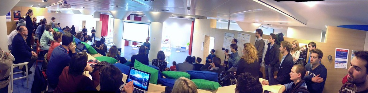 LeWagonBelgium's tweet image. 13/3/2015 #DemoDay @LeWagonBrussels 9 weeks of intensive coding training, 9 #startup MVPs &amp;amp; 1 packed room! #GoTechEU!
