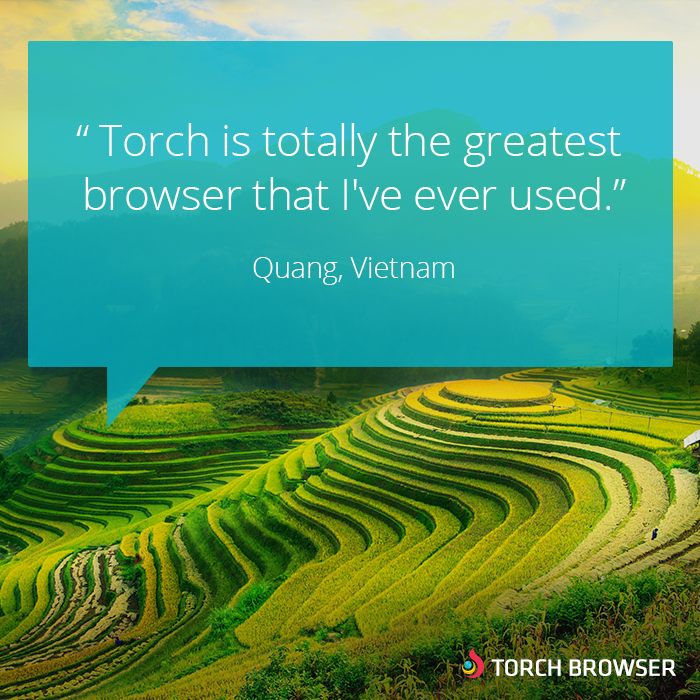 TorchBrowser's tweet photo. Thank you Quang! #TorchBrowser #Browser http://t.co/m0g7QlqLEe