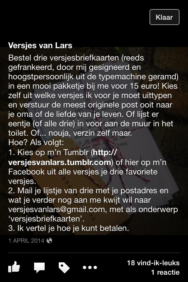 puckbnl's tweet photo. @larsvdwerf  geldt dit nog steeds..? http://t.co/zdNdb5RqlX