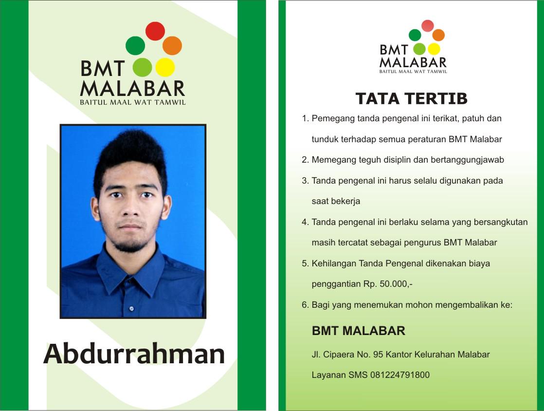 Baitulmaal on Twitter: "Contoh id card pengurus BMT 