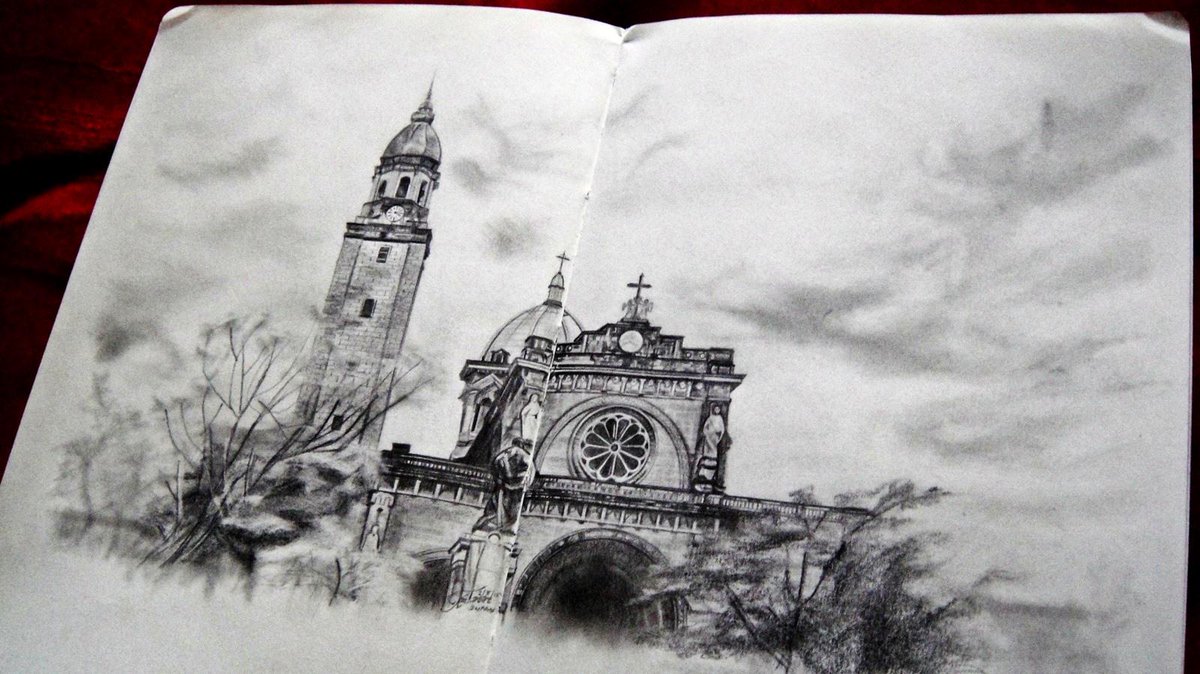Sketch Tourist Spot In The Philippines Drawing