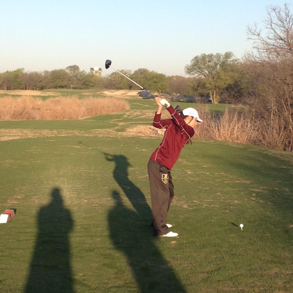 HHSCoyoteGolf's tweet photo. Lauryn starting her day with an absolute bomb on the 13th.  #bombsgoBOOM http://t.co/4hgGDfMIH1