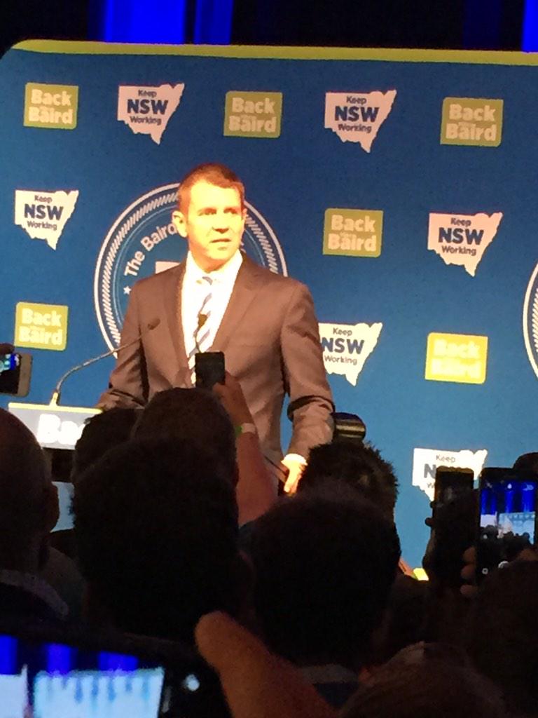 Peter_A_Kat's tweet photo. Congratulations Mike Baird and the NSW Libs. Four more years #ilikemike #backbaird #4MoreYears http://t.co/whz0Ko6wku