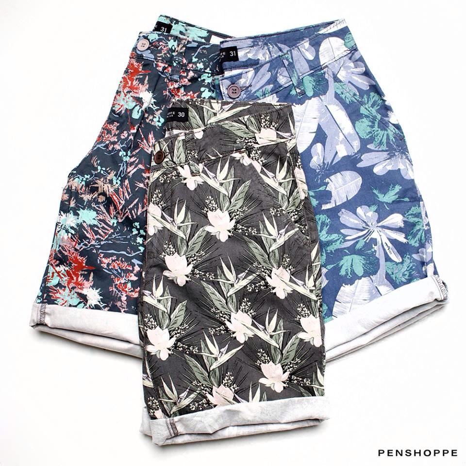 PENSHOPPE's tweet photo. Take your summer look into a new level. Check out our freshest printed shorts in stores! #Penshoppe http://t.co/M1dfsEstvQ