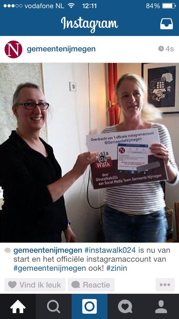 <a href="/Instawalk024/">Instawalk024</a> was vandaag ook start van officiële Instagramaccount Gemeente Nijmegen. Volg je ons daar ook?