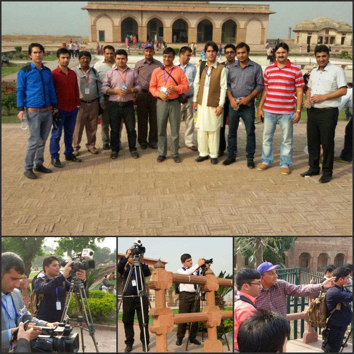 Af-Pak journalists fellows visiting #ShahiQilla Lahore exploring the pure culture of Pakistan. #2ndExchangeVisit #BGR