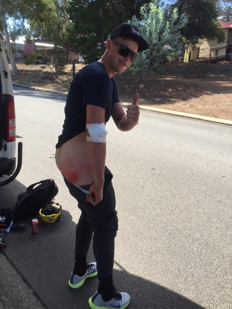 @SamWitmitz lost a bit of bark today.  Still of course in fine form for his team <a href="/BudgetForklifts/">TeamBudgetForklifts</a>