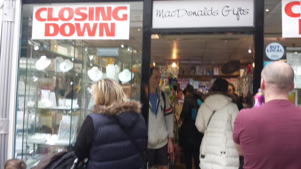 GriffithsZ's tweet photo. Been shopping @MacDonaldsGifts  this morning as have many others, I'll be sad to see it closed:-( @LoveCamberley http://t.co/lQQrhOmfYP