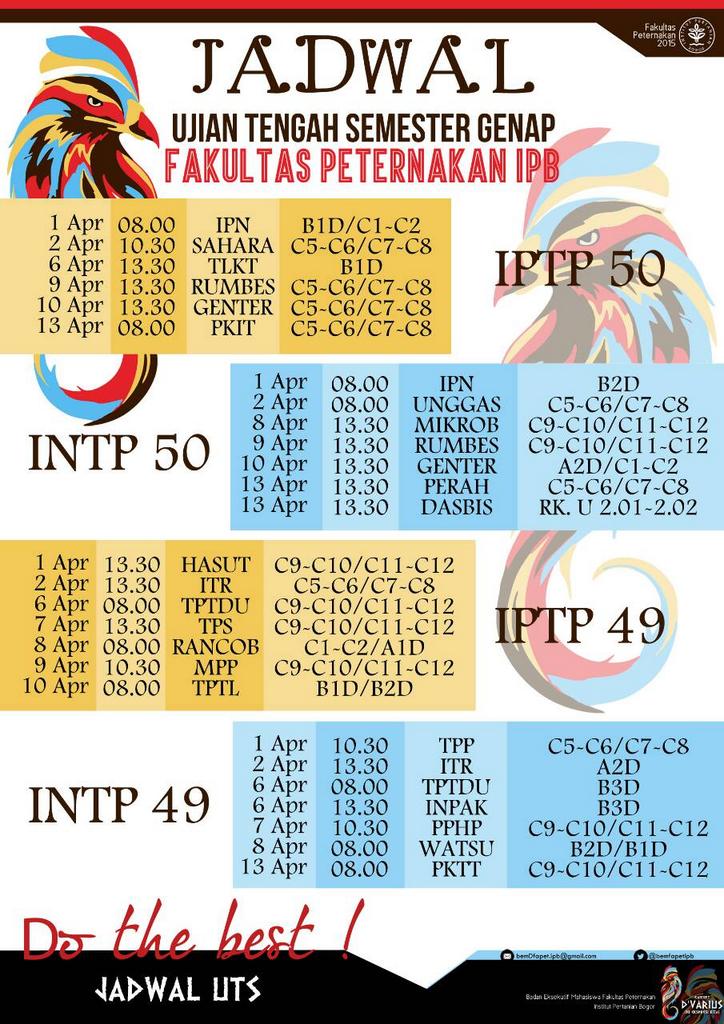 <a href="/INTP_49/">CENTAURUS</a> <a href="/IPTP49/">TORERO</a> <a href="/goldionintp50/">INTP 50</a> <a href="/IPTP50/">D E V O N I C A</a> UTS beberapa hari lagi, lebih prepare dan efisien waktu :)