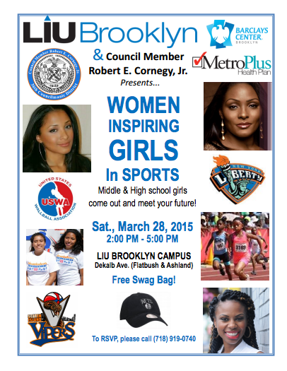 rc4bk's tweet photo. I'm so excited about today's #WIGS event. Women in sports are leading by example! Don't miss them today @LIUBrooklyn http://t.co/luYbDKjuzp
