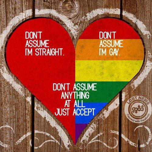 LGBTPlusProud's tweet photo. Assumptions. #NoH8 https://t.co/fZ3CEsWFoW