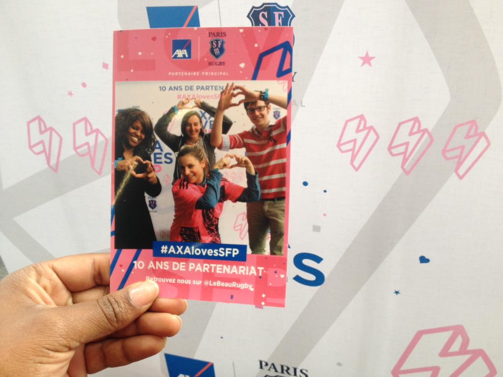 AXAFrance's tweet photo. Le Photocall #AXAlovesSFP vous attend pour célébrer le #rugby #SFPASM http://t.co/h9syxnsyG4