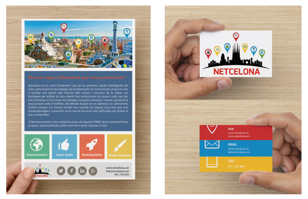 Netcelona's tweet image. Ja tenim aquí els nous flyers i targetes de visita de Netcelona!