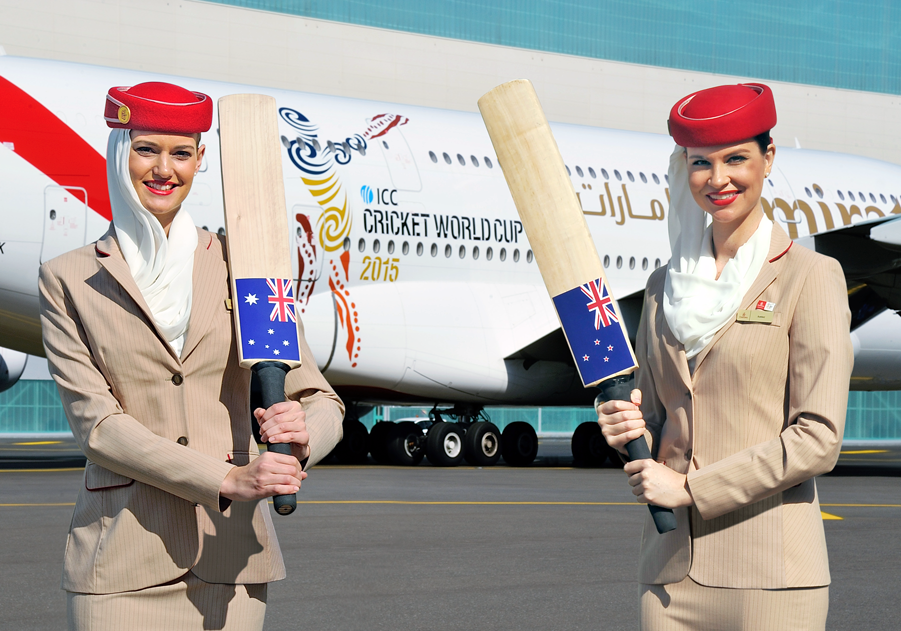 emirates's tweet photo. Who'll win #AUSvsNZ #cwc15 Final? Follow @emirates &amp; RT for a chance to win an @ICC A380 model #EmiratesOfficialStore http://t.co/FuSgSUalwH