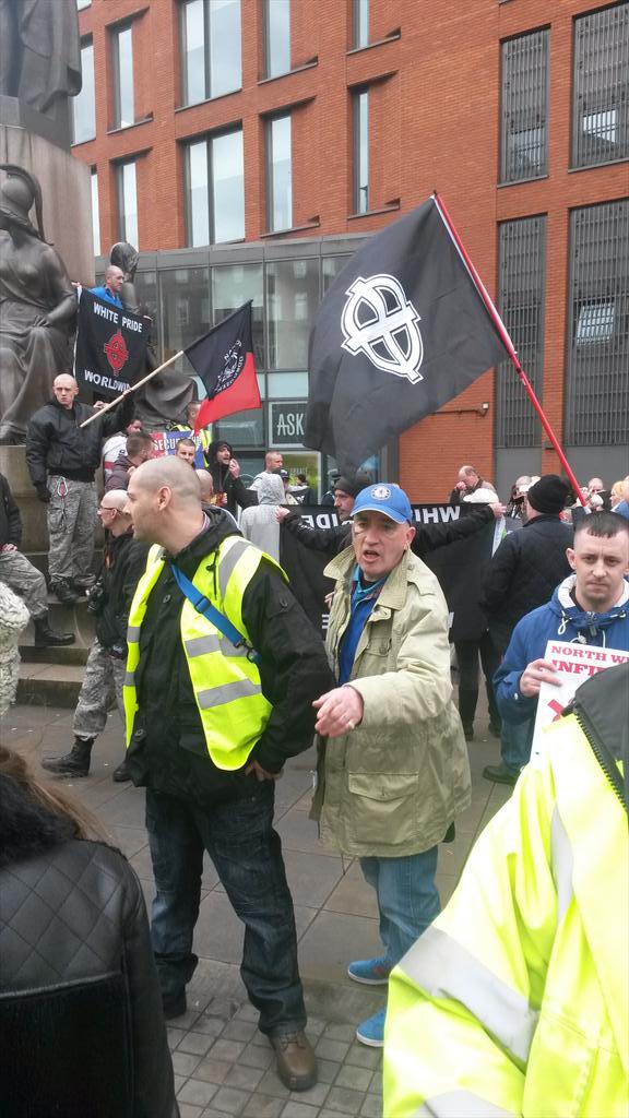 JayMotty's tweet photo. Neo nazis in town...shocked to see which team this one supports... http://t.co/ctSs2nqmbz
