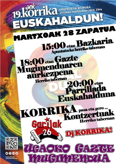 Heldu da eguna! Gaurko egunean kriston giroa izango dugu! Animatu ta hurbildu zaitezte! <a href="/garilak26/">GARILAK26</a>