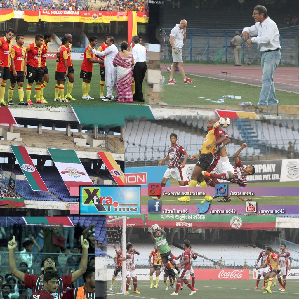 PHOTO : @MohunBagan ​Vs.@eastbengalfc Match In Pictures.
#KolkataDerby #MMBvKEB #HeroILeague