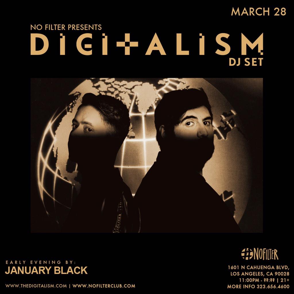 NoFilterClub's tweet image. TONIGHT ! - No Filter Presents @digitalismMusic w/ support by @januaryxblack !