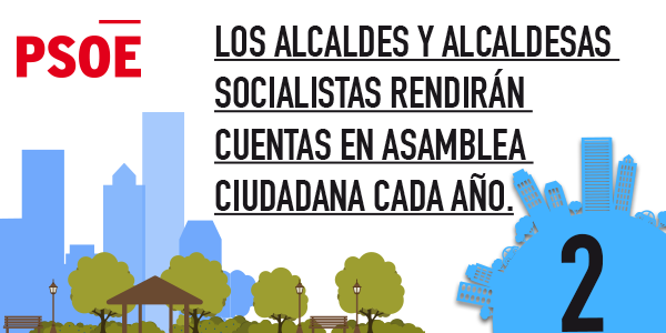PSOE's tweet photo. El/la alcalde/sa socialista rendirá cuentas en asamblea ciudadana al final de cada año http:/ /bit.ly/1BRBS1B http://t.co/rf5lW4JUPI