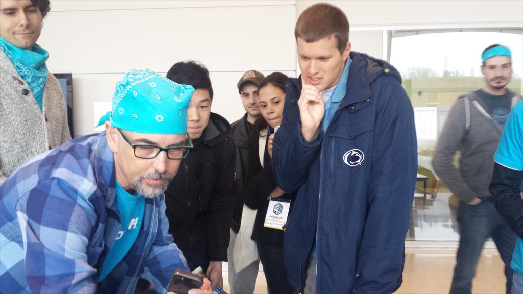 JonBrouse's tweet image. @ZonoffInc @gooberholtzer giving impromptu demo of @StaplesConnect @HackPSU #HackerValley #ISTstartup #IoT #awesome