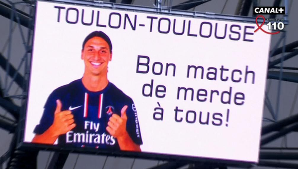 ClaraZay's tweet image. Le RC Toulon qui chambre Zlatan avant le match face à Toulouse #RCTST