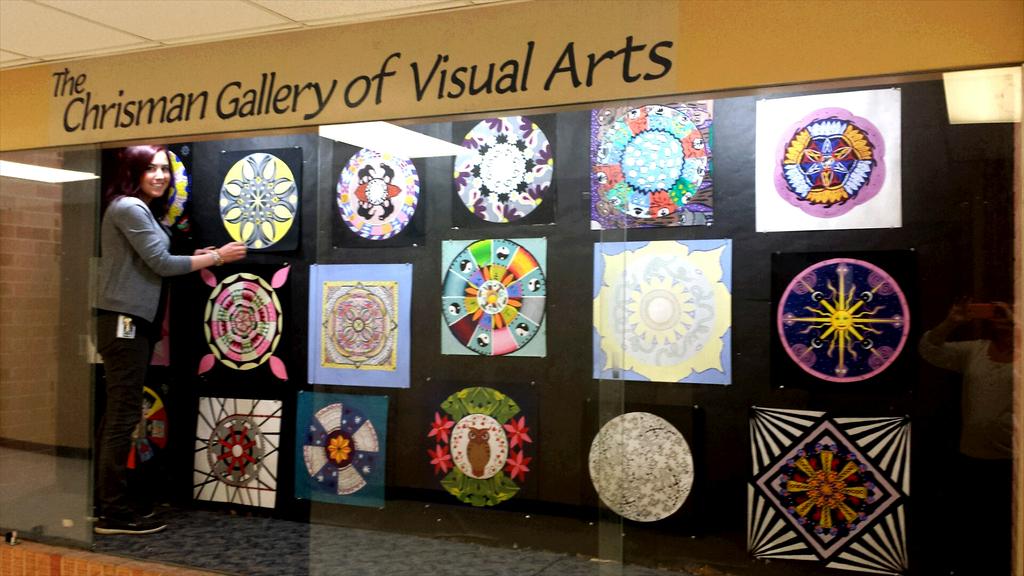 Mandalas being displayed.  #isdstrong #chrismantalent #firstyearartstudents