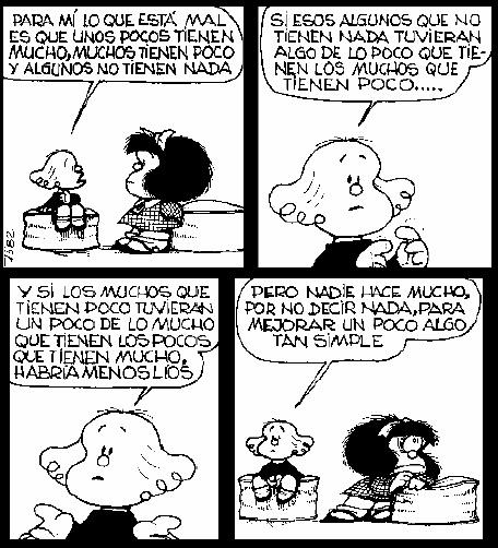 "Nadie hace mucho, por no decir nada, para mejorar un poco algo tan simple..." #MafaldaQuotes #Libertad