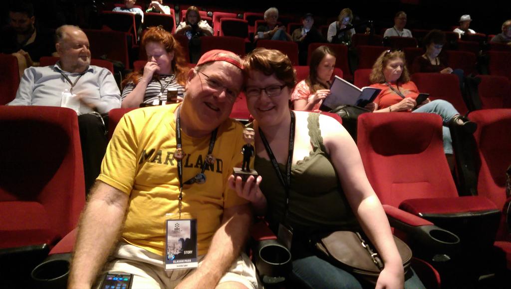 vintagecameos's tweet photo. More folks found Mini Robert! For an Apollo 13 button, find him in the Chinese 6 lobby 1:30-2! #tcmff #tcmffselfie http://t.co/P1FQllcscU