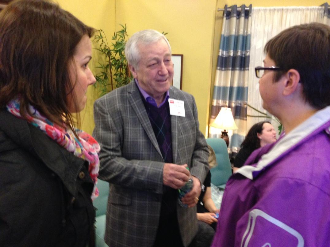 CBCNS's tweet photo. RT @GregGuyCBC: Guests talk to CBC meteorologist @PeterCoade at #CBCHouse at the #SpringIdeal Home Show. http://t.co/xsQUfq3FR2 #cbcns