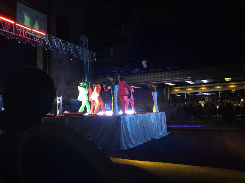 SundayMailZim's tweet photo. #BridalGala crowd going wild for the dancers http://t.co/0u2fE2OOXO