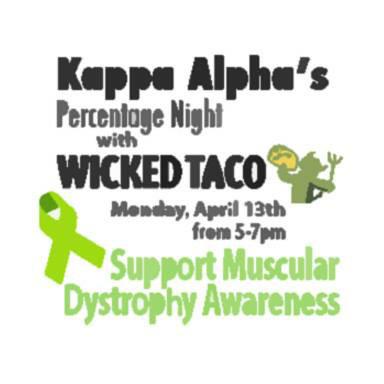 VirginiaTechKA's tweet image. On Monday, April 13, come out to wicked taco from 5-7 and help support a great cause