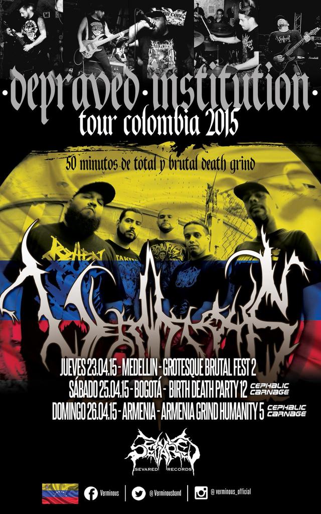 Tour colombia 2015 mis panas de <a href="/Verminousband/">Verminous Official</a> apoyo total <a href="/Melomaniacshow/">Melomaniac Report</a> <a href="/RockParaguana/">RockParaguana</a> @TiendaRock66 <a href="/Pal_Toque/">Paltoque.com</a>