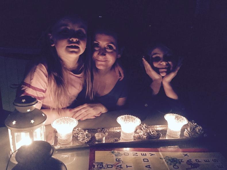 Scrabble by candlelight:) #eBayEarthHour