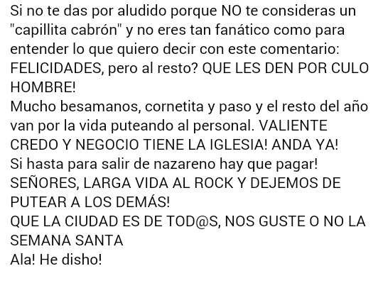 La semana santa ya está  aquiiiiii