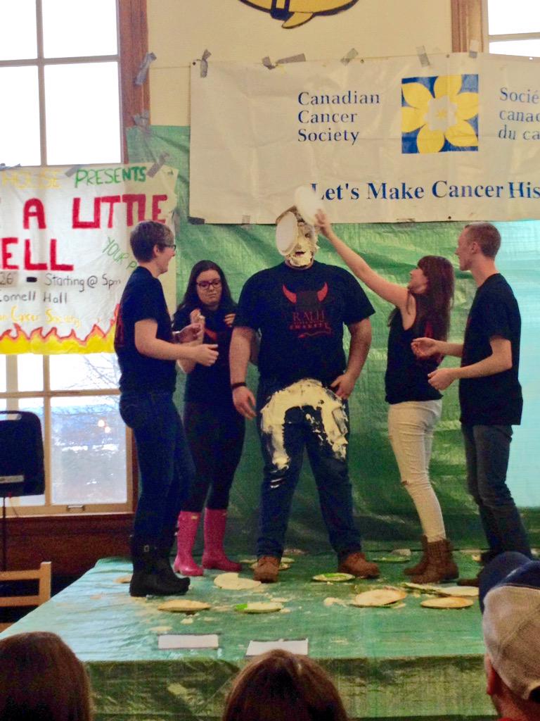 UNBFredericton's tweet photo. Our @Neill_Knights raised almost $4K for @cancersociety at Raise a Little Hell 2015! 📷: @emily_3 @hillpineau27 http://t.co/CvtPi5qTtO