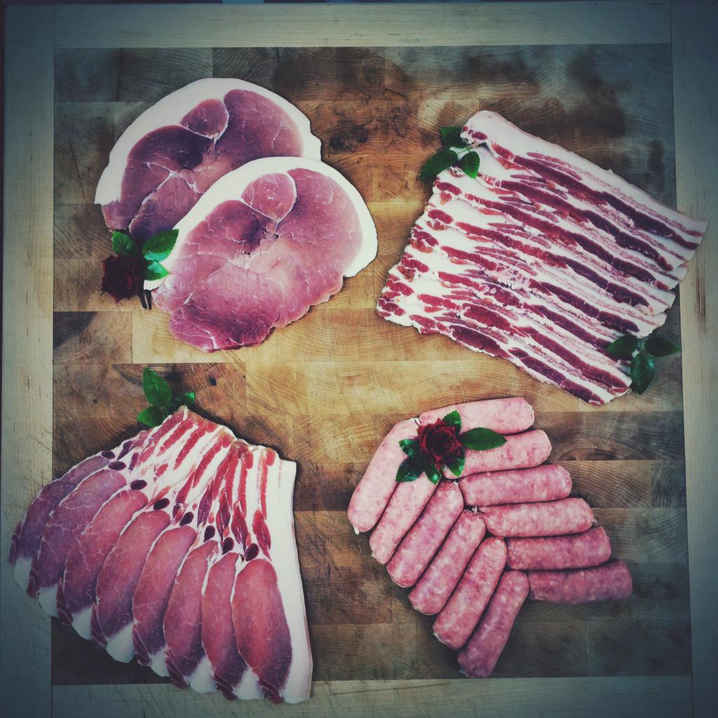 RoseFarmDevon's tweet photo. Why not try our cured meat box only £16. Local quality pork http://t.co/awR5nLaHKl