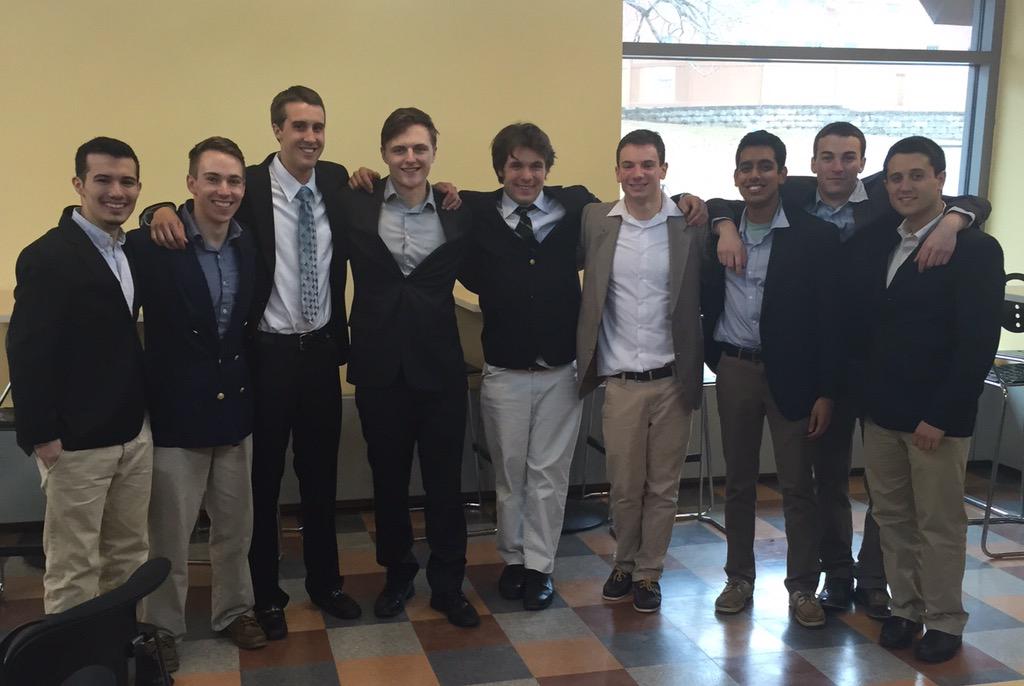 ADPhiUConn's tweet photo. We're proud to expand our chapter today with the initiation of nine new brothers! #Xaipe http://t.co/KFT3efaI2i