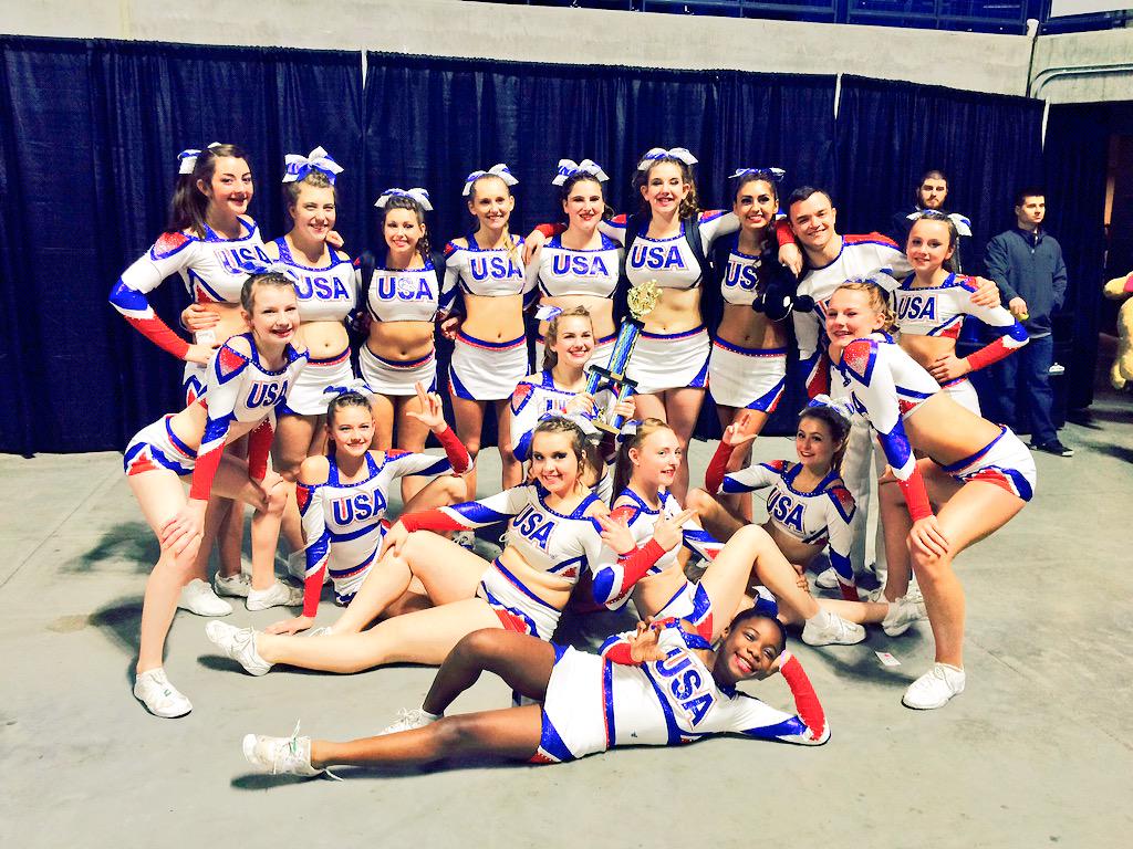 USA_LadyLeopard's tweet photo. Lady Leopards take 1st place at #NECA 🏆🎉 #WeBrokeTheCurse http://t.co/e8FuDRjxbt