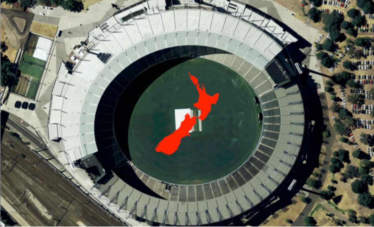 TitusOReily's tweet photo. INFOGRAPHIC: How big is the MCG compared to New Zealand? #AUSvNZ http://t.co/20ZxDhJqgU