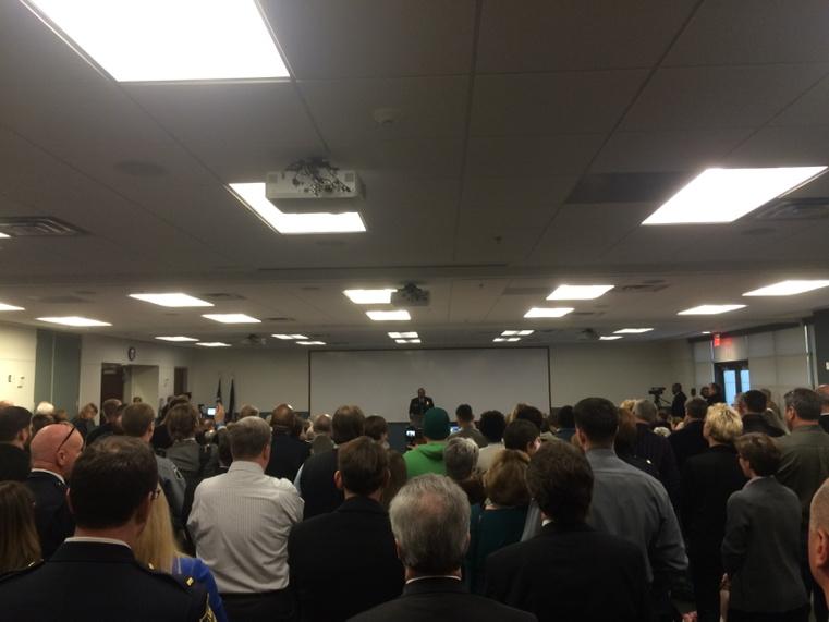 234Huck's tweet photo. Chief Cook addressing a packed room @AlexandriaVAPD #apmemorial. An historic event/day. We'll never forget. http://t.co/b3AqW9zITL
