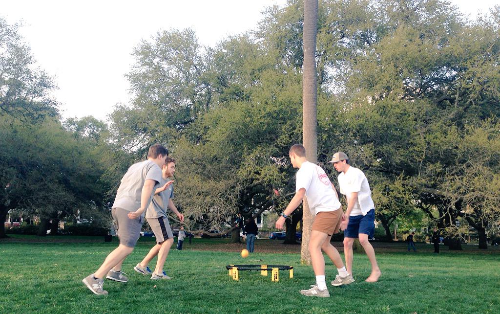 Spikeball at The Battery with our national advisor, Jayson!