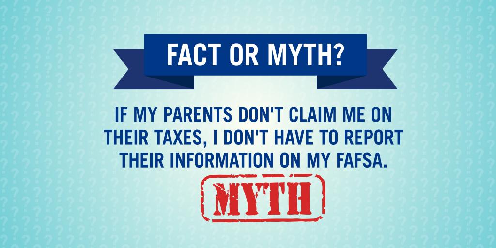 FAFSA's tweet photo. The dependency requirements for @FAFSA are established by Congress &amp; are different from those of the IRS. http://t.co/zEOV5ySAJ0