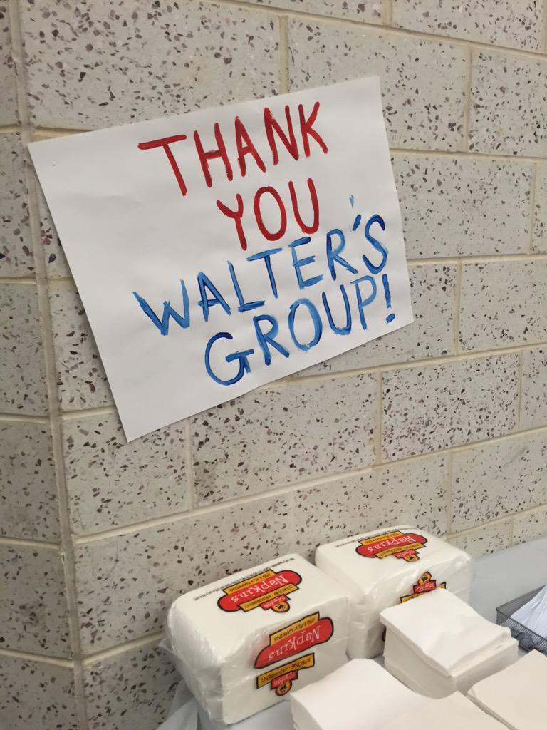BIG thank you to Walter's Group!