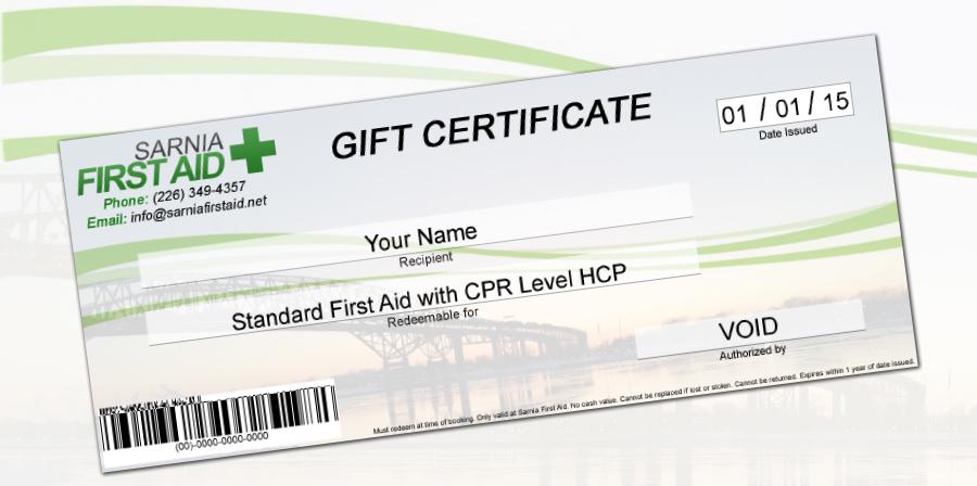 SarniaFirstAid's tweet image. Give the gift that could save a life. Our gift certificates go on sale Monday. #SLont #Sarnia
