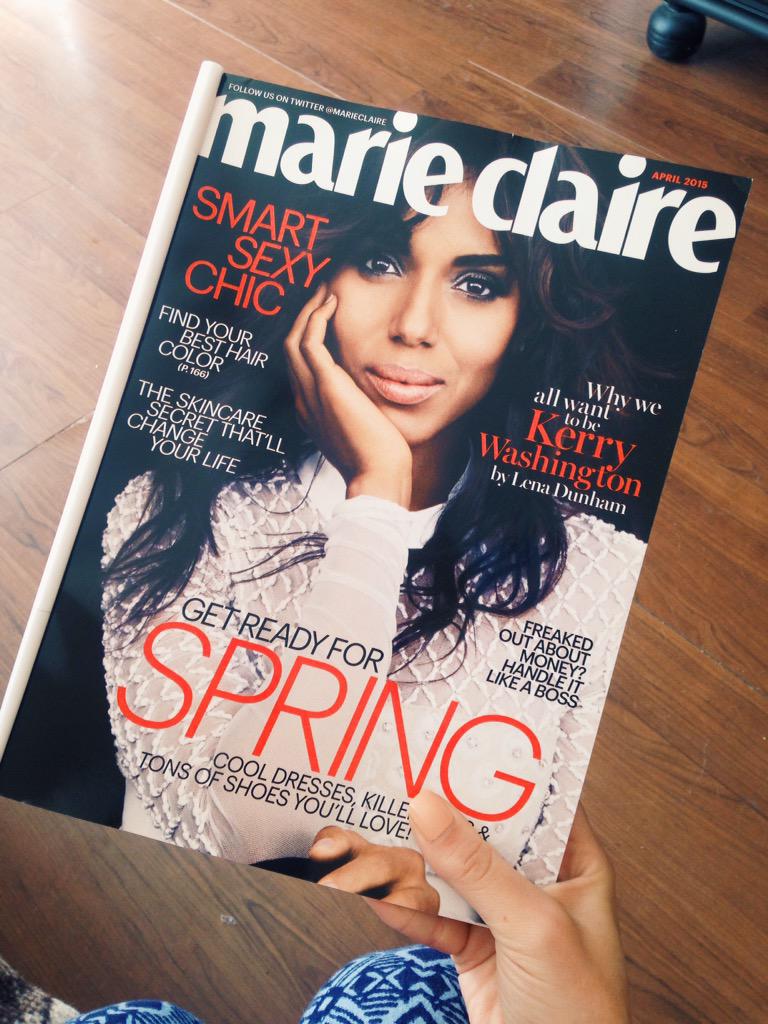 Have you gotten your hands on the April issue of <a href="/marieclaire/">Marie Claire</a>? 

<a href="/kerrywashington/">**♡**</a> is pure perfection!